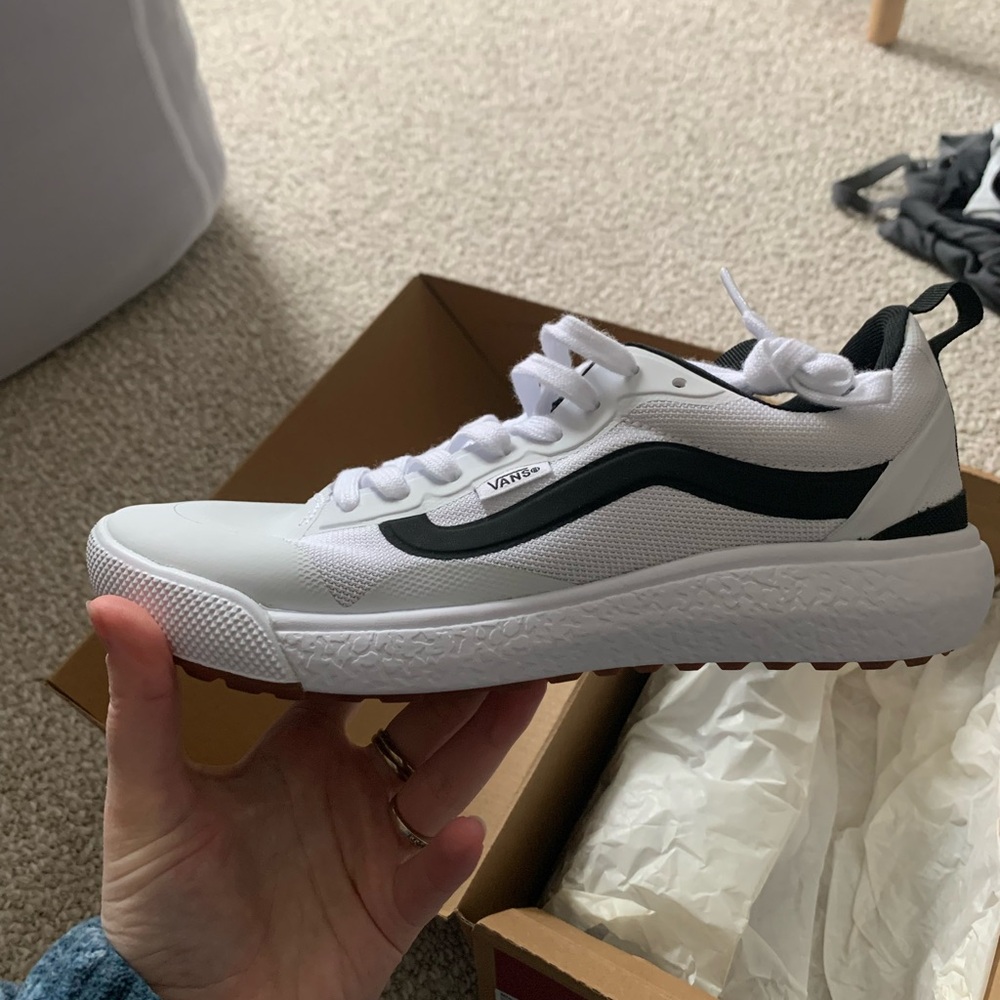 Vans White and Black Sneakers